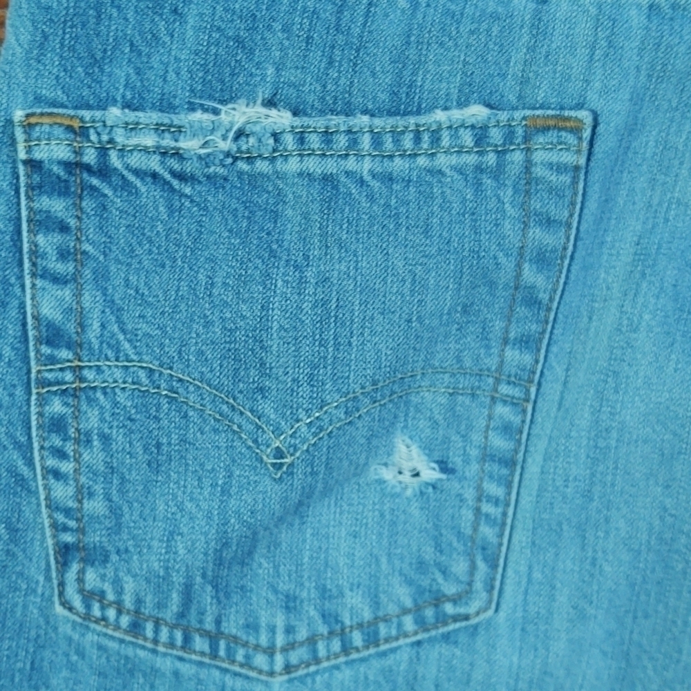 Levi's 514 Distressed Light Wash Mom Jeans W33 L32 - Picture 11 of 15